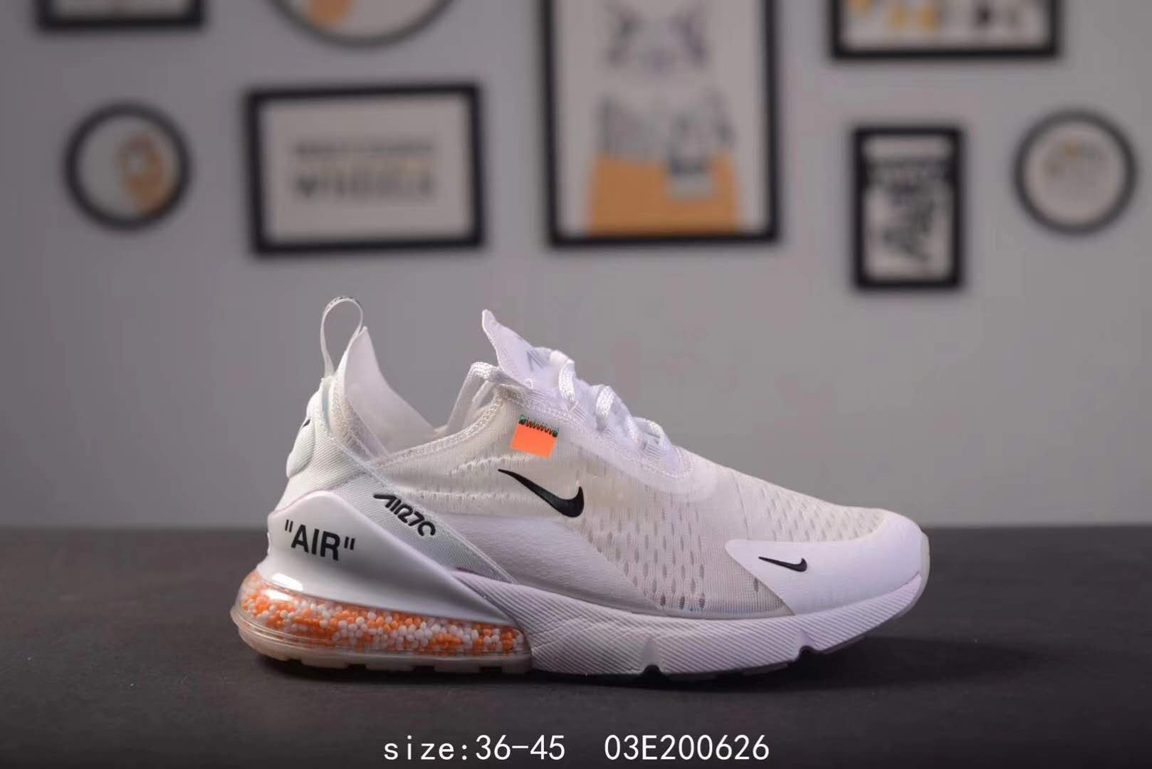 Men Nike Air Max 270 ACRONYM White Orange Shoes